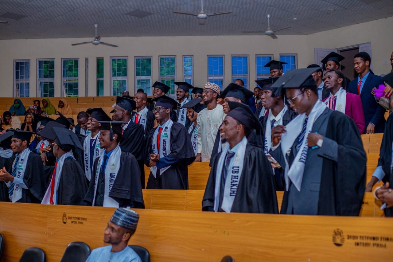 Graduates gather in the hall for their convocation ceremony